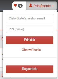 Přihlašovací formulář